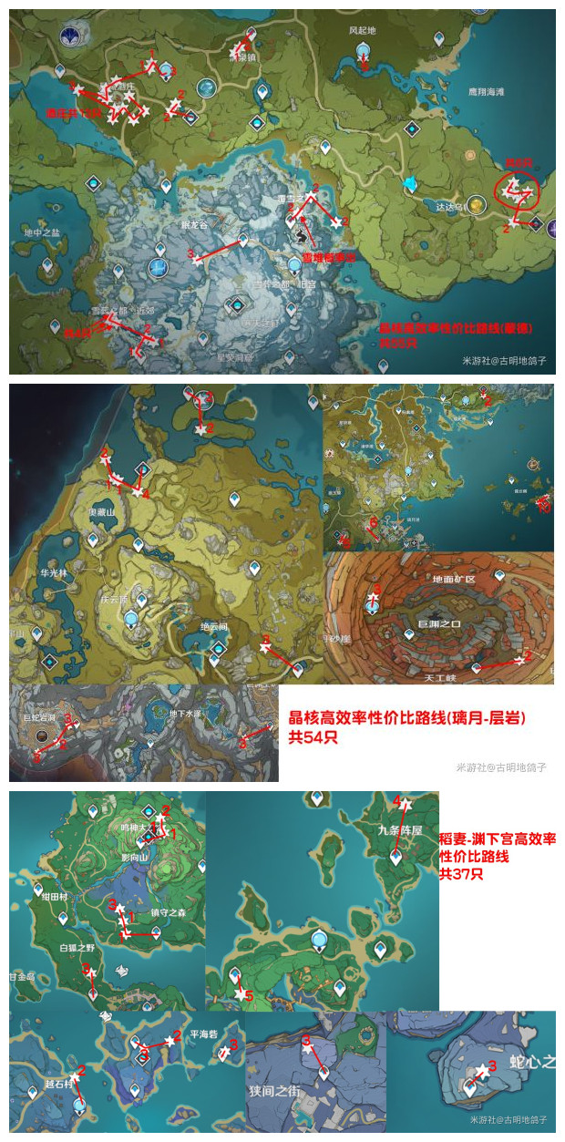 原神2.6版146个晶核快速收集路线攻略