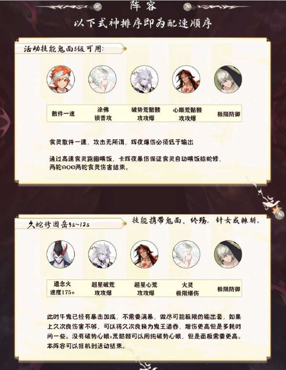 阴阳师不朽之目挂机阵容搭配攻略