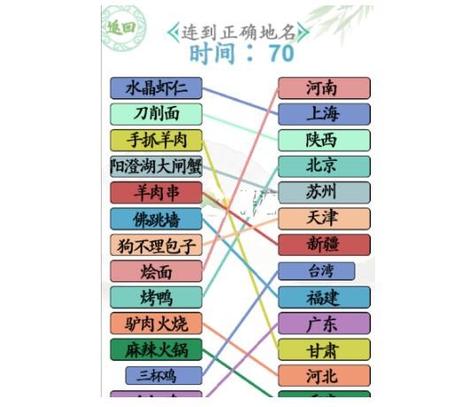 汉字找茬王连到正确地名通关攻略分享