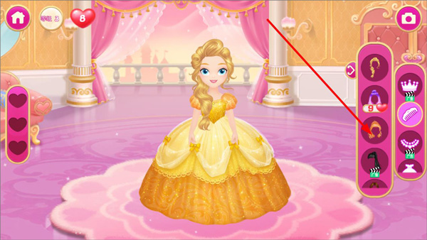 莉比小公主时尚沙龙游戏怎么换装